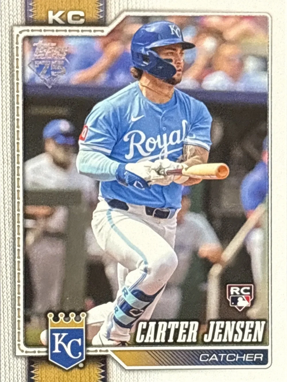 Topps KC Royals Rookie Baseball Trading Card - Carter Jensen